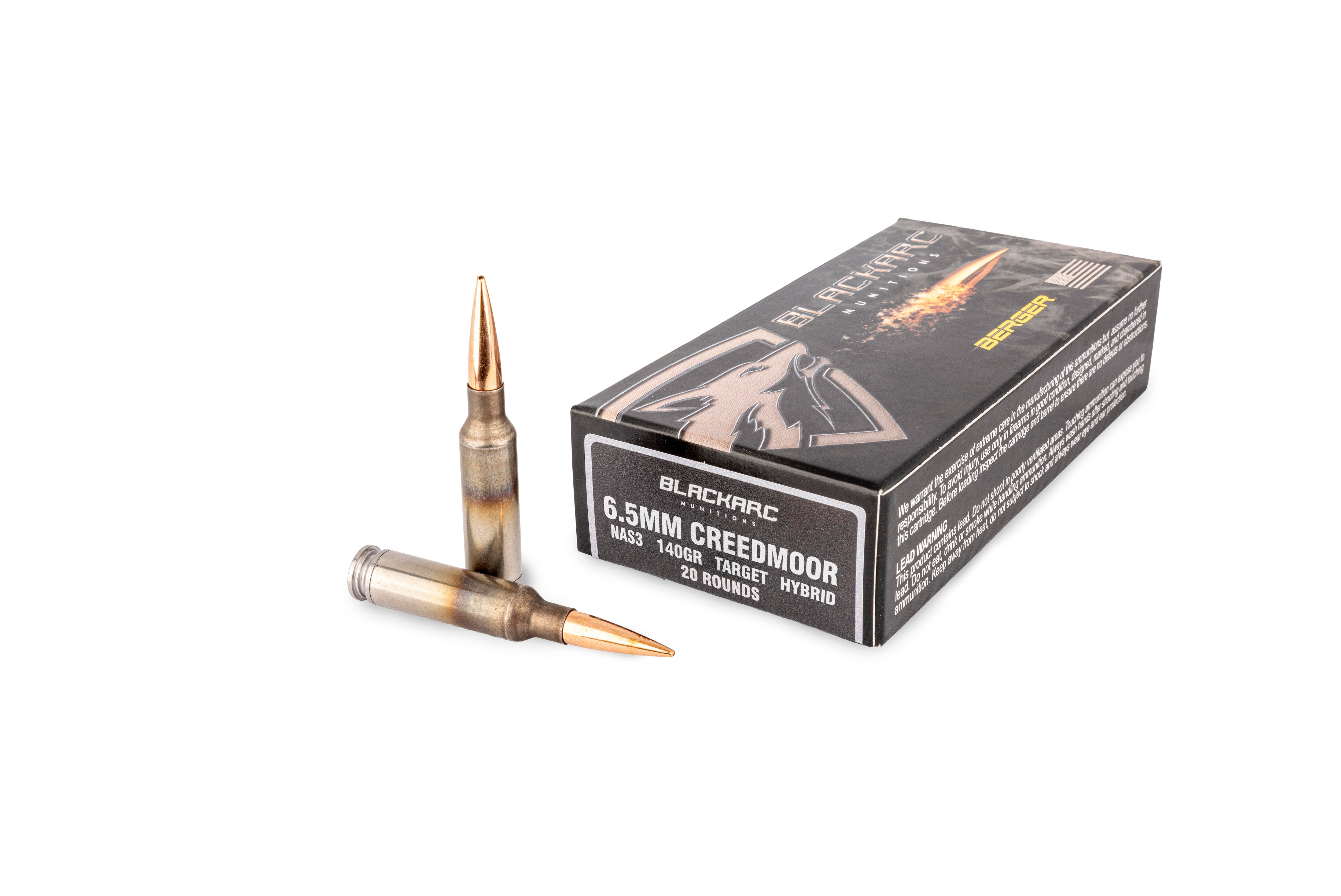 Black Arc Munitions NAS3 6.5 Creedmoor 140gr Target Hybrid Ammo - Box of 20